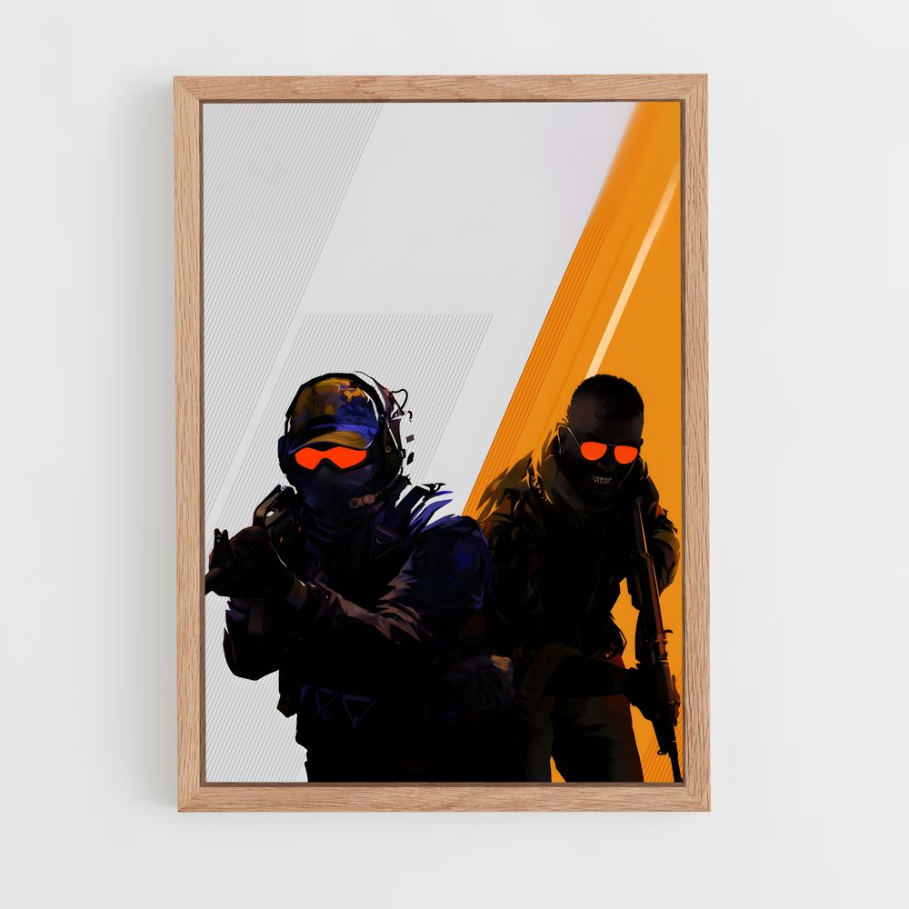 Poster Agent en Noir – affiche Counter strike (vue 4)